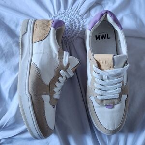 Madewell Women's Athletic Shoes - White, Tan, and Purple